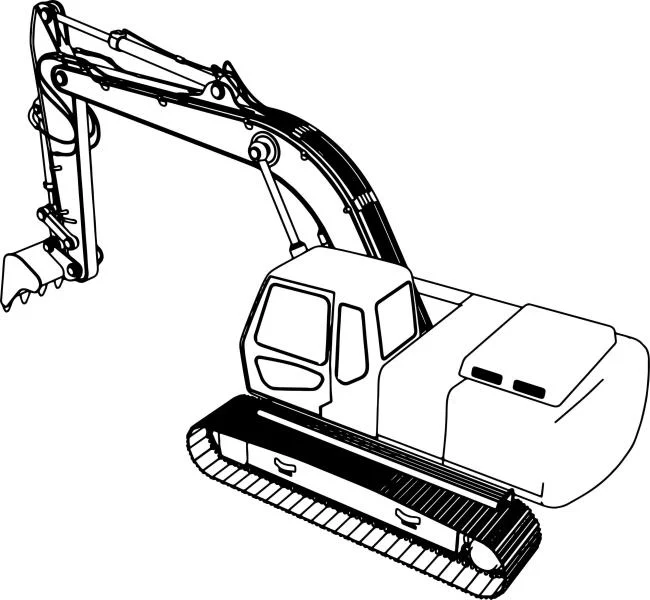 Collection of the best excavator coloring pictures for kids
