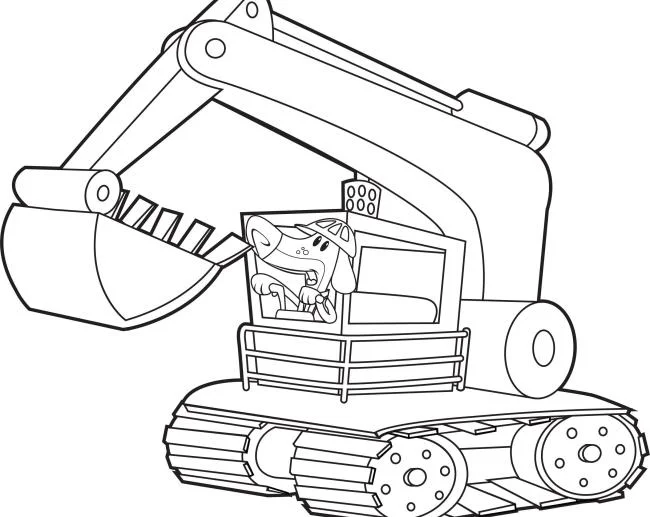 Collection of the best excavator coloring pictures for kids