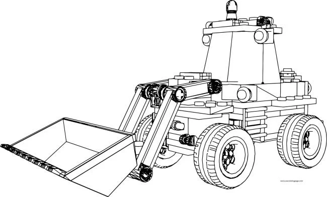 Collection of the best excavator coloring pictures for kids