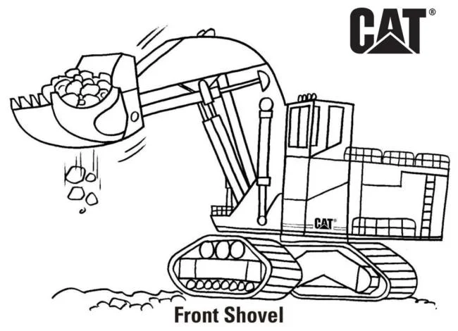 Collection of the best excavator coloring pictures for kids