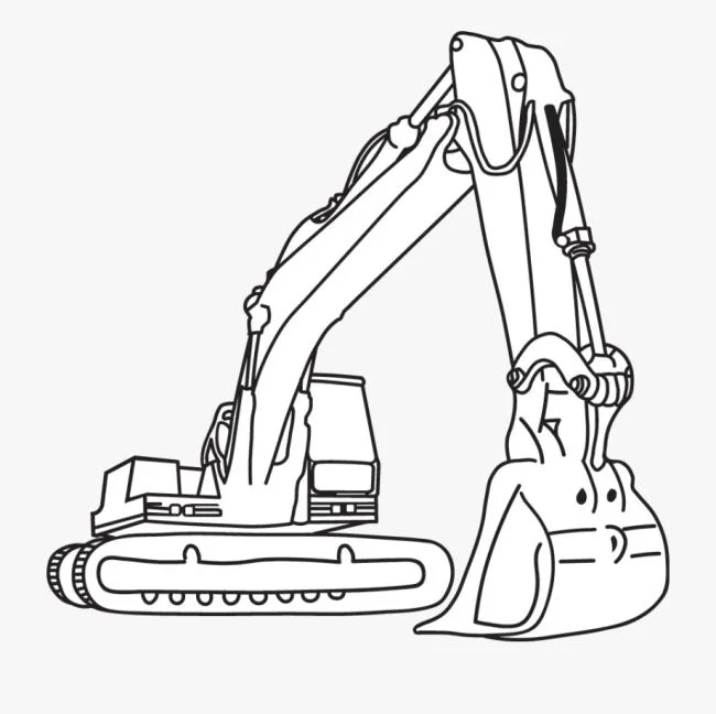 Collection of the best excavator coloring pictures for kids