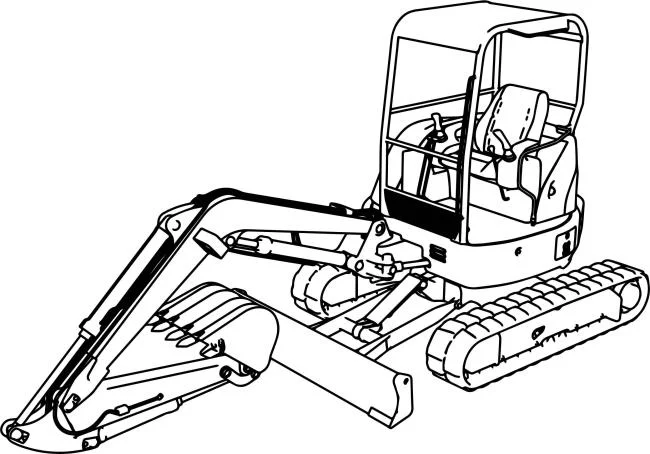 Collection of the best excavator coloring pictures for kids