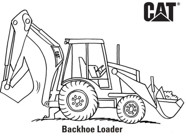 Collection of the best excavator coloring pictures for kids