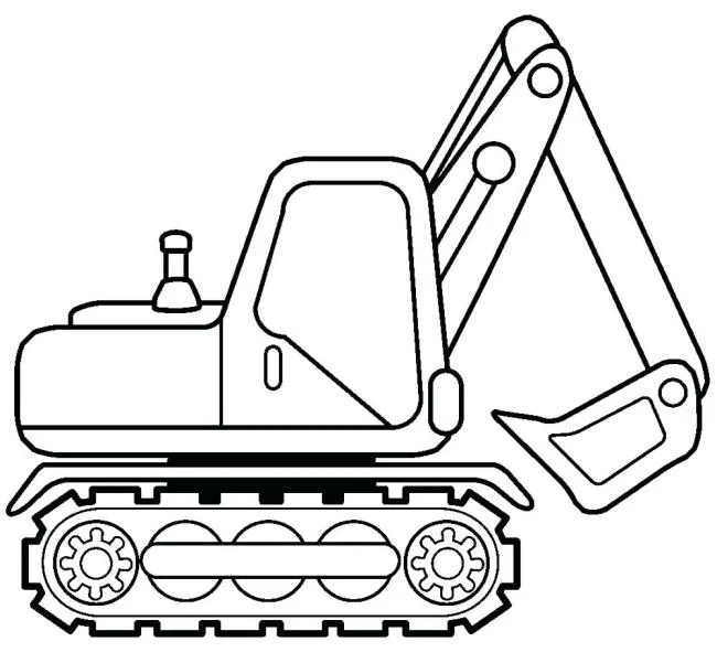 Collection of the best excavator coloring pictures for kids