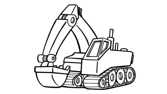 Collection of the best excavator coloring pictures for kids