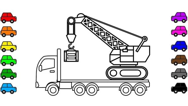 Resumen de las grúas para colorear de pintura más bellas para niños