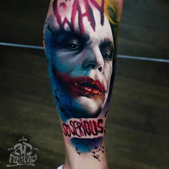Koleksi pola tato Joker penuh misteri dan sangat menarik