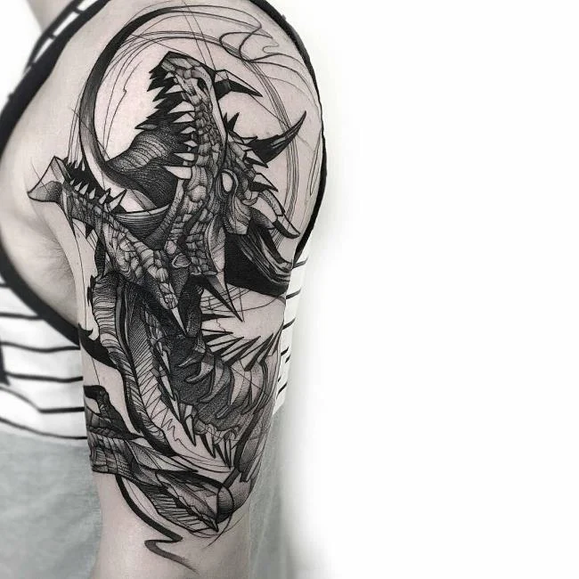 Koleksi 50 pola tato naga di lengan