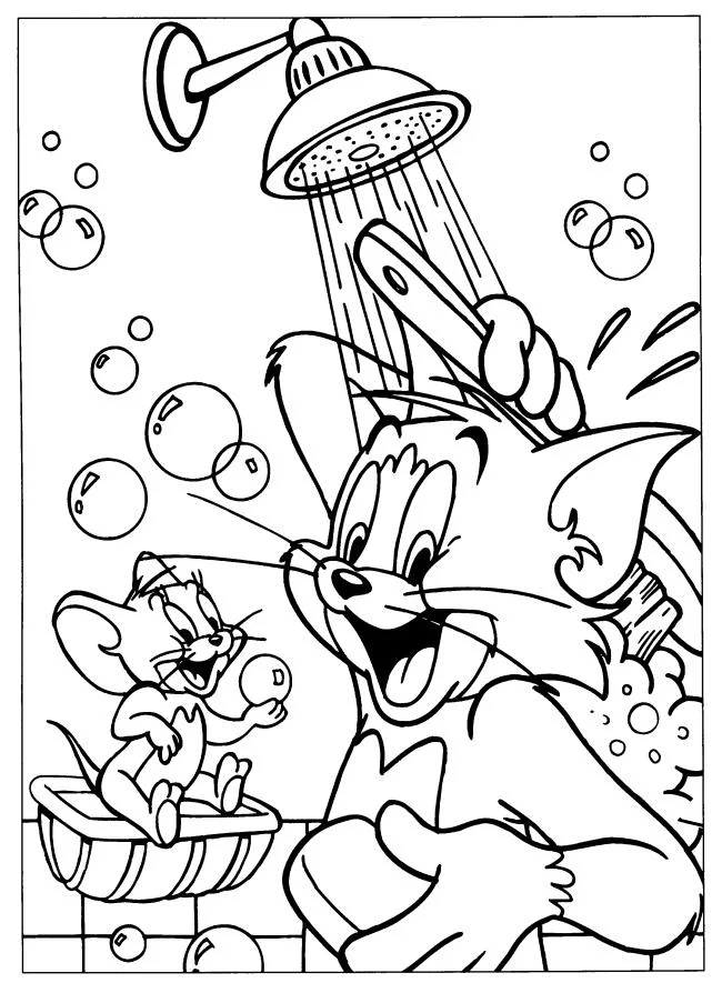 Koleksi gambar pewarnaan terindah Tom and Jerry untuk kanak-kanak