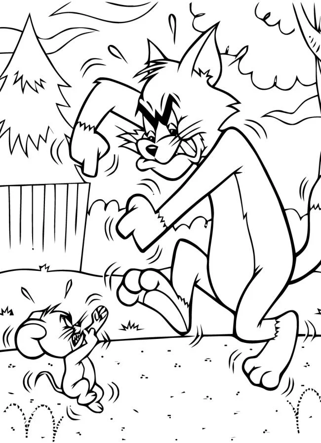 Koleksi gambar pewarnaan terindah Tom and Jerry untuk kanak-kanak