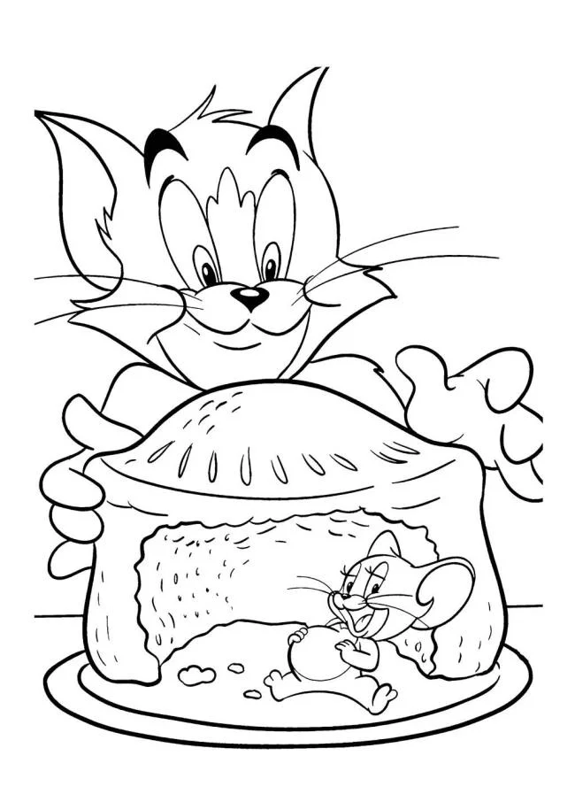 Koleksi gambar pewarnaan terindah Tom and Jerry untuk kanak-kanak