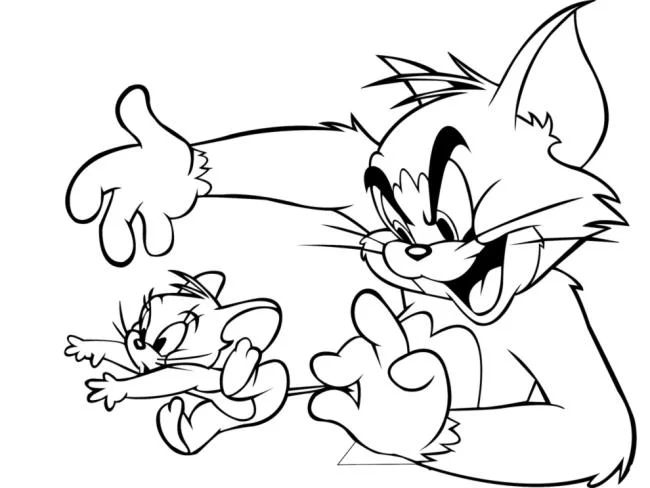 Koleksi gambar pewarnaan terindah Tom and Jerry untuk kanak-kanak
