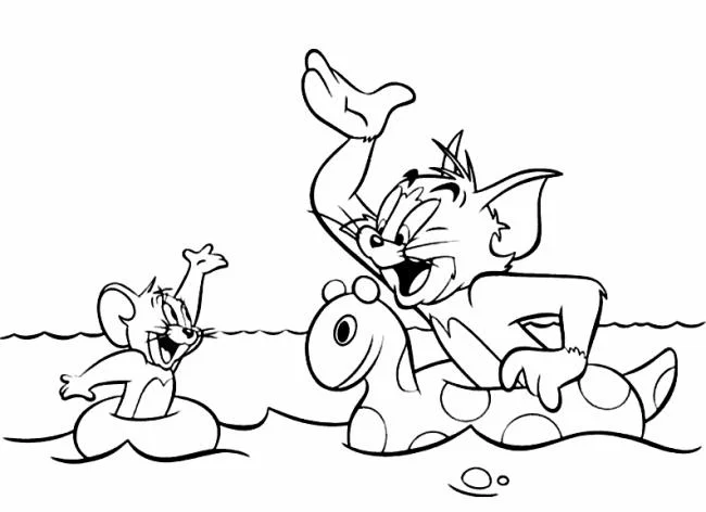 Koleksi gambar pewarnaan terindah Tom and Jerry untuk kanak-kanak