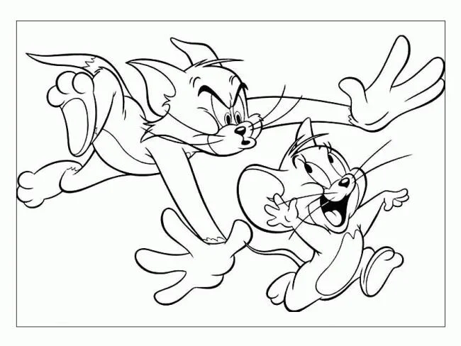 Koleksi gambar pewarnaan terindah Tom and Jerry untuk kanak-kanak