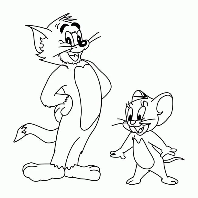 Koleksi gambar pewarnaan terindah Tom and Jerry untuk kanak-kanak