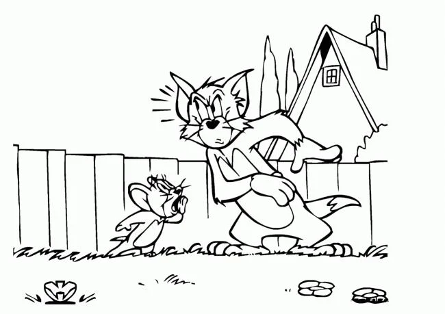 Koleksi gambar pewarnaan terindah Tom and Jerry untuk kanak-kanak