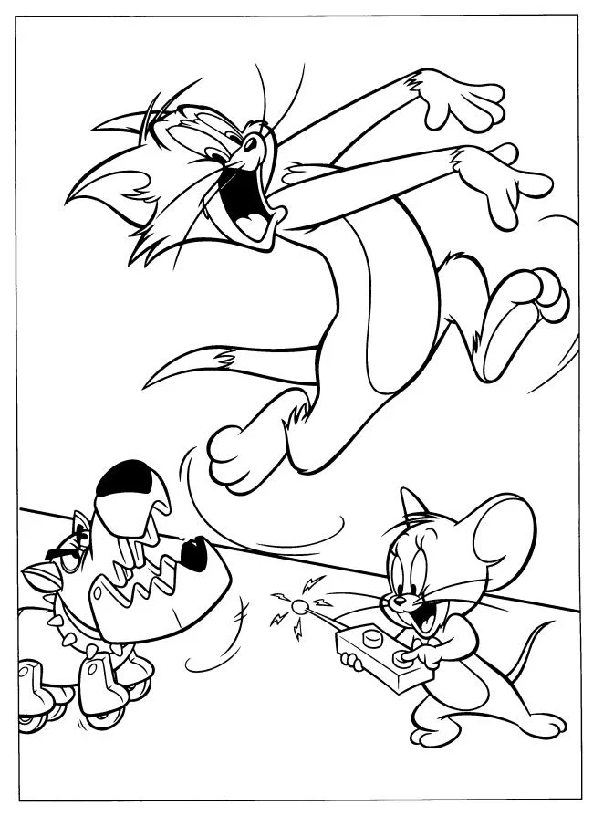 Koleksi gambar pewarnaan terindah Tom and Jerry untuk kanak-kanak