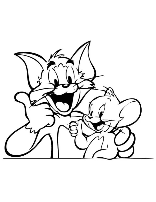 Koleksi gambar pewarnaan terindah Tom and Jerry untuk kanak-kanak