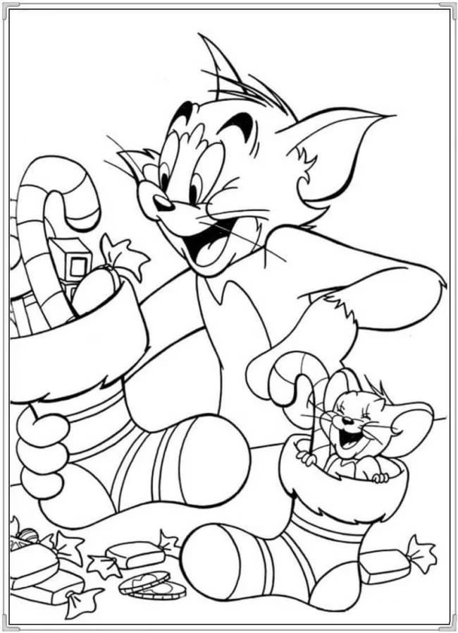 Koleksi gambar pewarnaan terindah Tom and Jerry untuk kanak-kanak