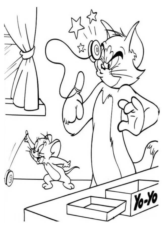 Koleksi gambar pewarnaan terindah Tom and Jerry untuk kanak-kanak