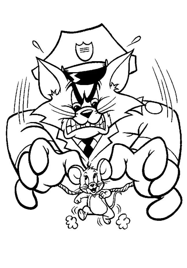 Koleksi gambar pewarnaan terindah Tom and Jerry untuk kanak-kanak