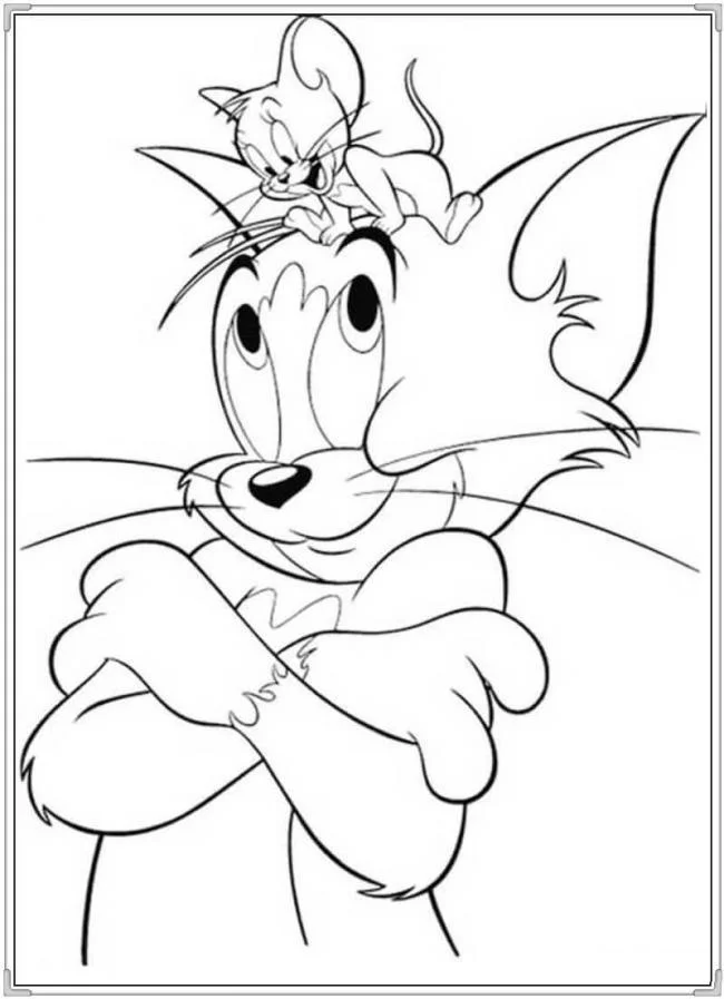 Koleksi gambar pewarnaan terindah Tom and Jerry untuk kanak-kanak