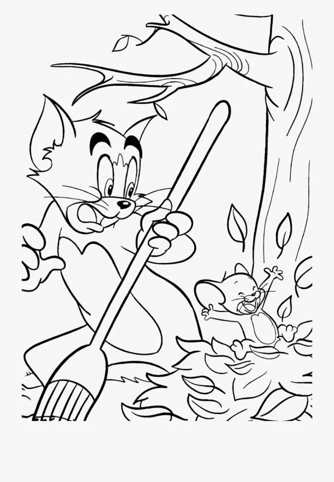Koleksi gambar pewarnaan terindah Tom and Jerry untuk kanak-kanak