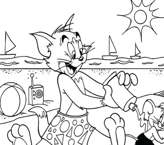 Koleksi gambar pewarnaan terindah Tom and Jerry untuk kanak-kanak