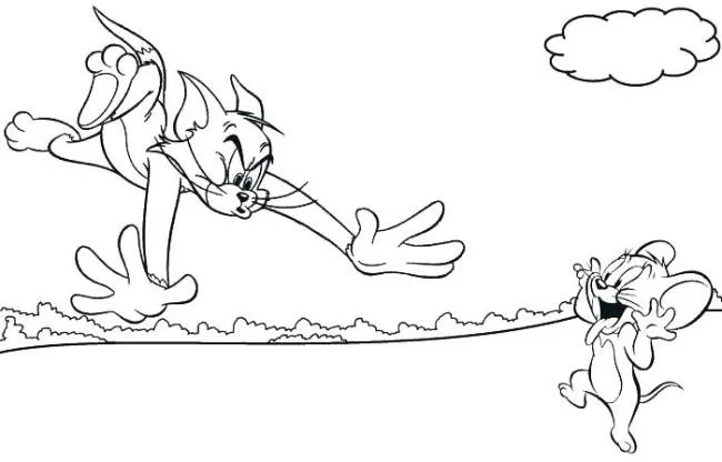Koleksi gambar pewarnaan terindah Tom and Jerry untuk kanak-kanak