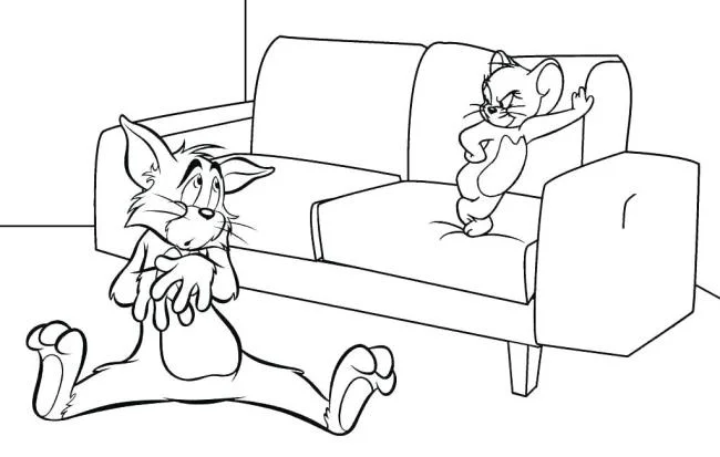 Koleksi gambar pewarnaan terindah Tom and Jerry untuk kanak-kanak