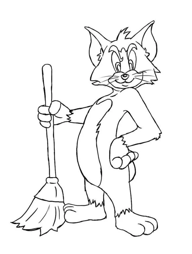Koleksi gambar pewarnaan terindah Tom and Jerry untuk kanak-kanak