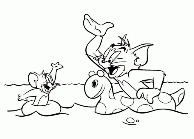 Koleksi gambar pewarnaan terindah Tom and Jerry untuk kanak-kanak