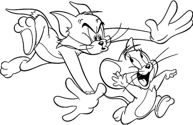 Koleksi gambar pewarnaan terindah Tom and Jerry untuk kanak-kanak