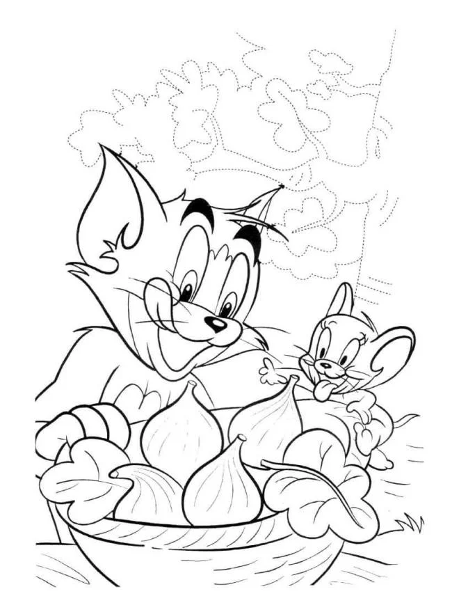 Koleksi gambar pewarnaan terindah Tom and Jerry untuk kanak-kanak