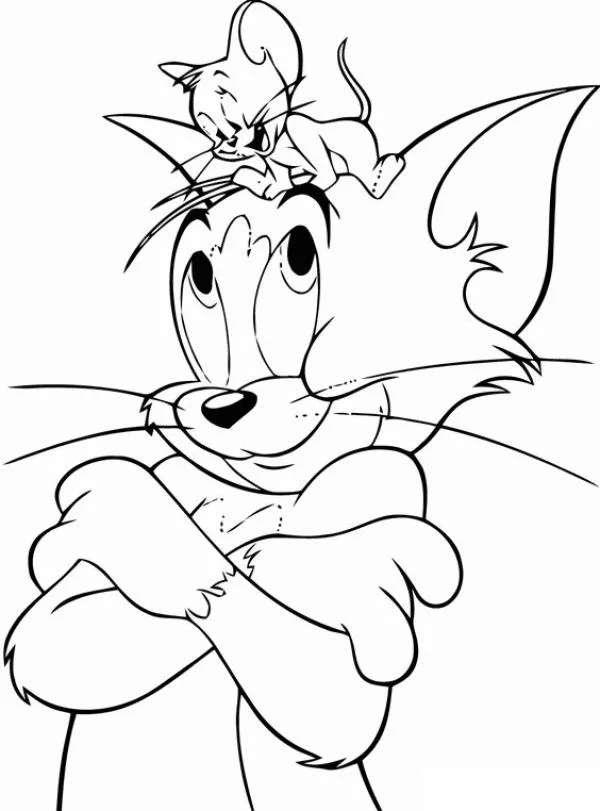 Koleksi gambar pewarnaan terindah Tom and Jerry untuk kanak-kanak