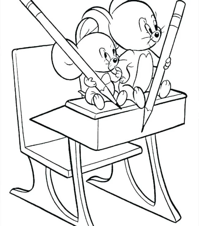 Koleksi gambar pewarnaan terindah Tom and Jerry untuk kanak-kanak