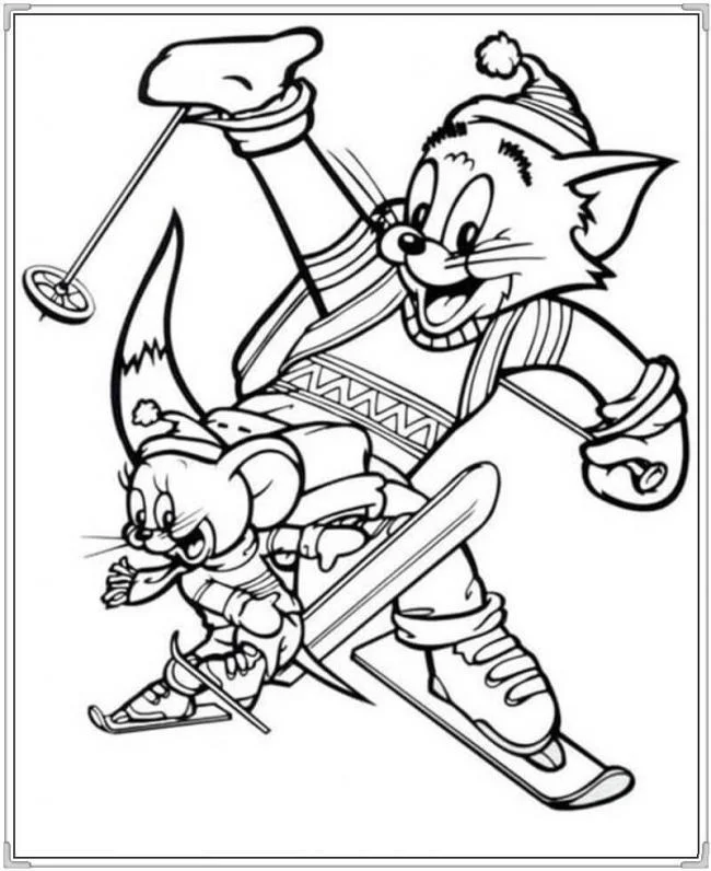 Koleksi gambar pewarnaan terindah Tom and Jerry untuk kanak-kanak