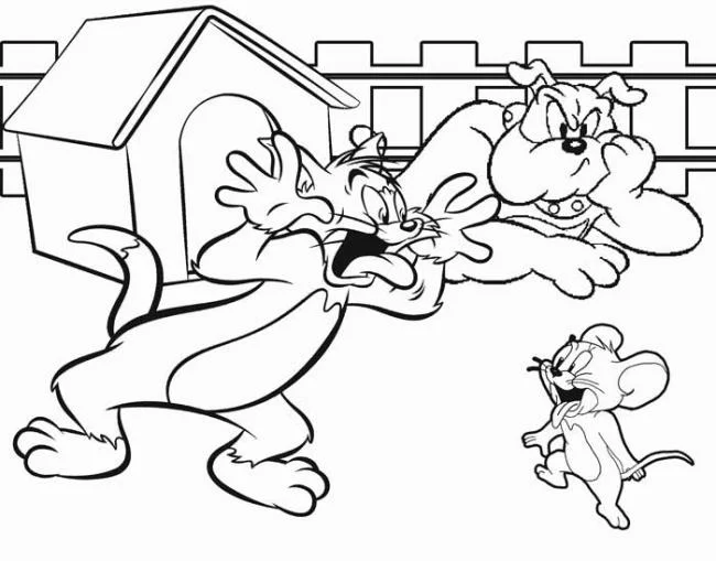 Koleksi gambar pewarnaan terindah Tom and Jerry untuk kanak-kanak