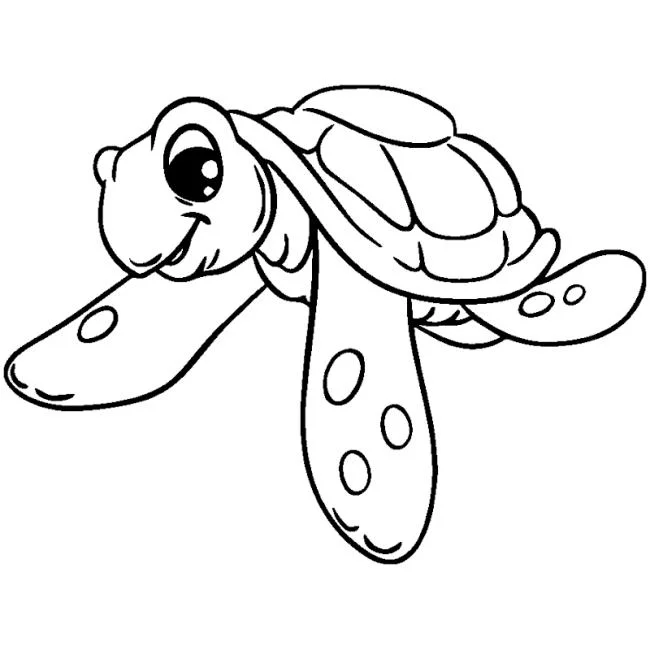 Koleksi gambar mewarnai paling indah untuk kura-kura bayi