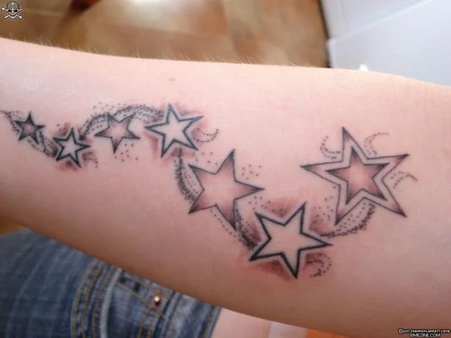 Koleksi corak tatu bintang kecil yang comel