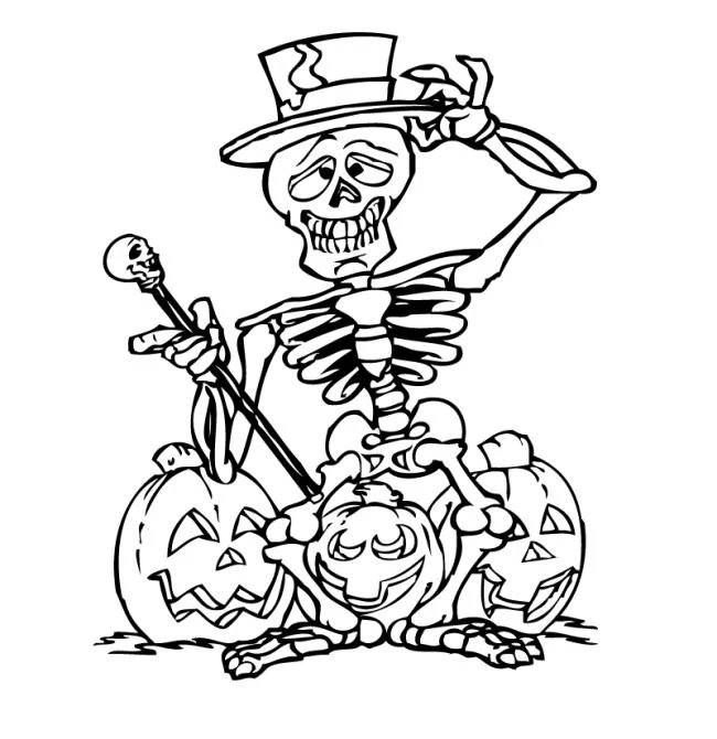 Koleksi halaman mewarnai Halloween untuk anak-anak