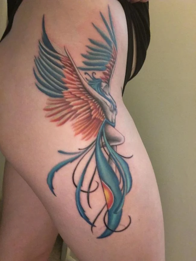 Colección de lindos patrones de tatuajes de fénix