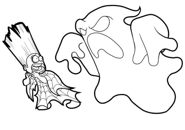 Koleksi halaman mewarnai Halloween untuk anak-anak