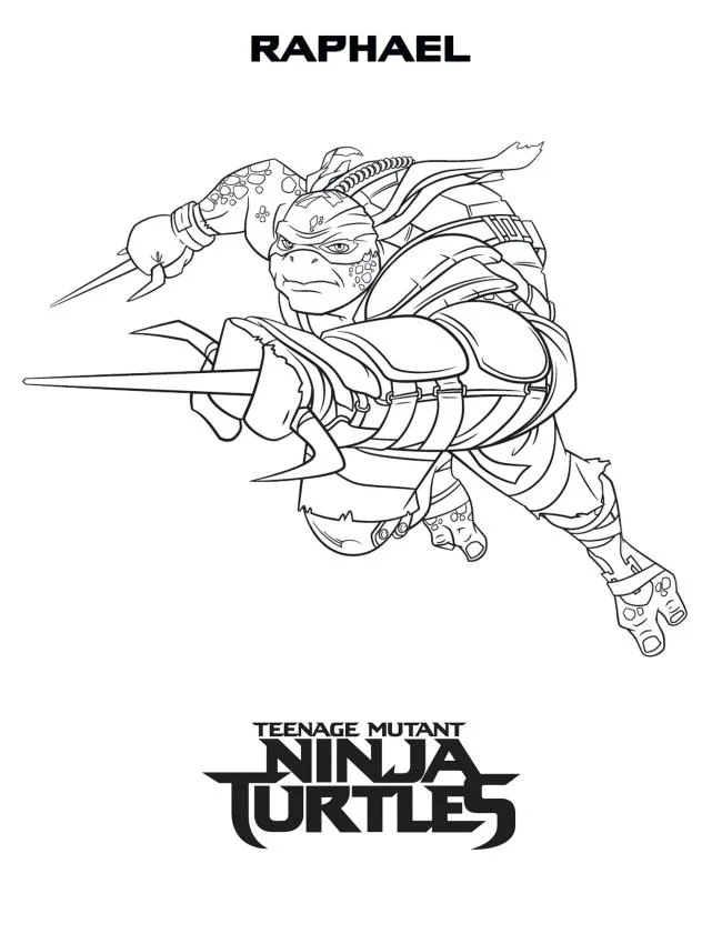 Colección de super lindas imágenes de tortugas Ninja para colorear para niños