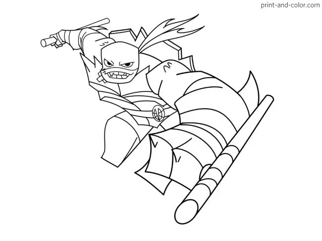 Colección de super lindas imágenes de tortugas Ninja para colorear para niños