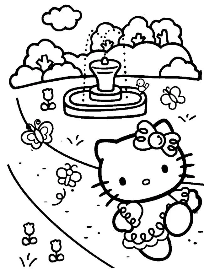 Ringkasan gambar pewarna hello kitty yang indah