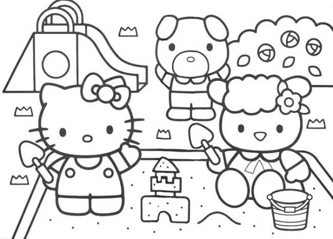Ringkasan gambar pewarna hello kitty yang indah