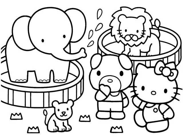 Ringkasan gambar pewarna hello kitty yang indah