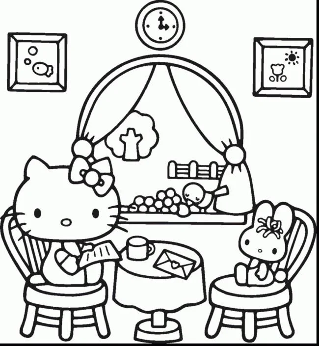 Ringkasan gambar pewarna hello kitty yang indah