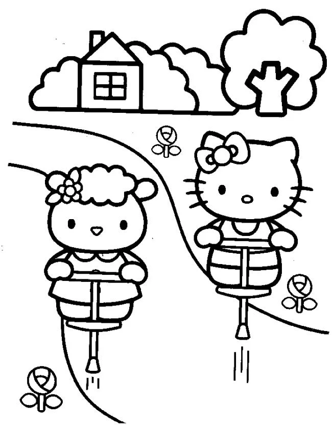 Ringkasan gambar pewarna hello kitty yang indah
